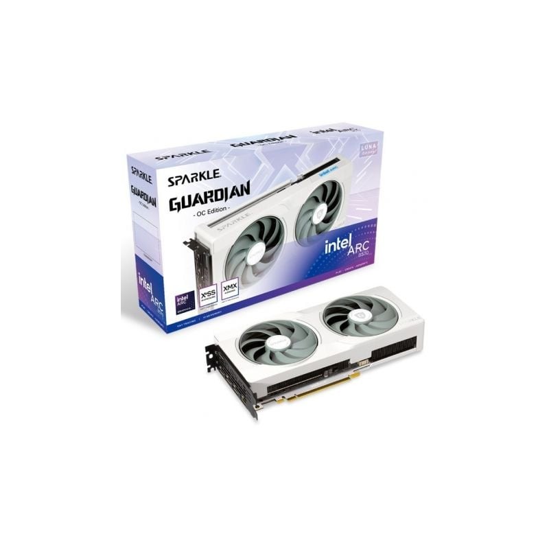 Tarjeta Gráfica Sparkle Intel Arc B570 Guardian Luna OC Edition- 10GB GDDR6