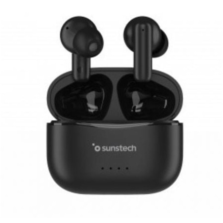 Auriculares Bluetooth Sunstech WAVEPODSBK con estuche de carga- Autonomía 4-5h- Negros