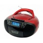Radio CD Cassette Sunstech CXUM53RD- a Pilas- Roja