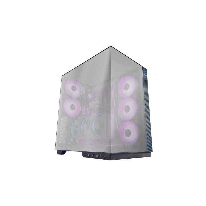 Caja Gaming Torre Mars Gaming MC-3GFPRO- Cristal Cromado