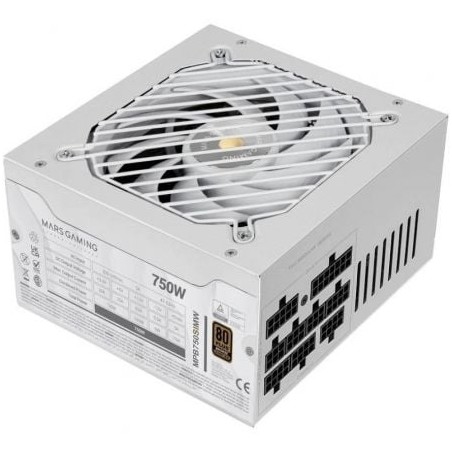 Fuente de Alimentación Mars Gaming MPB750SIM- 750W- Ventilador 14cm- 80 Plus Bronze- Blanca