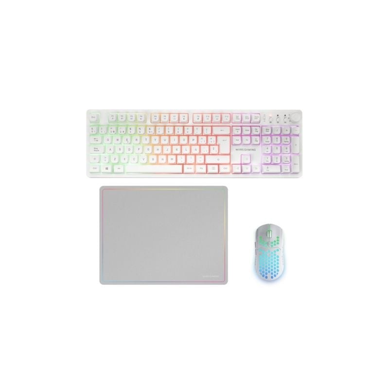 Pack Gaming Mars Gaming MCPWX- Teclado Inalámbrico + Ratón Inalámbrico + Alfombrilla Pack Gaming Mars Gaming MCPWX- Teclado Inalámbrico + Ratón Inalámbrico + Alfombrilla