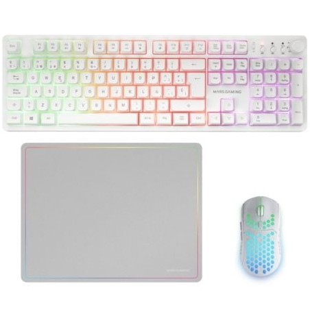Pack Gaming Mars Gaming MCPWX- Teclado Inalámbrico + Ratón Inalámbrico + Alfombrilla