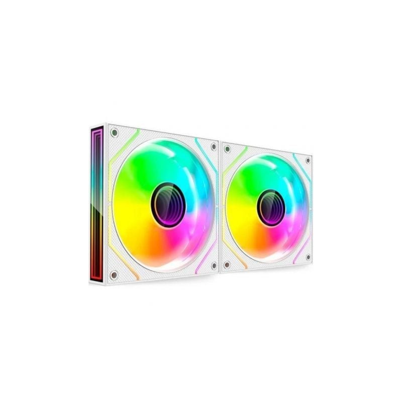 Pack 2 Ventiladores Mars Gaming MF-3DPROX2- 12cm- ARGB- Blancos
