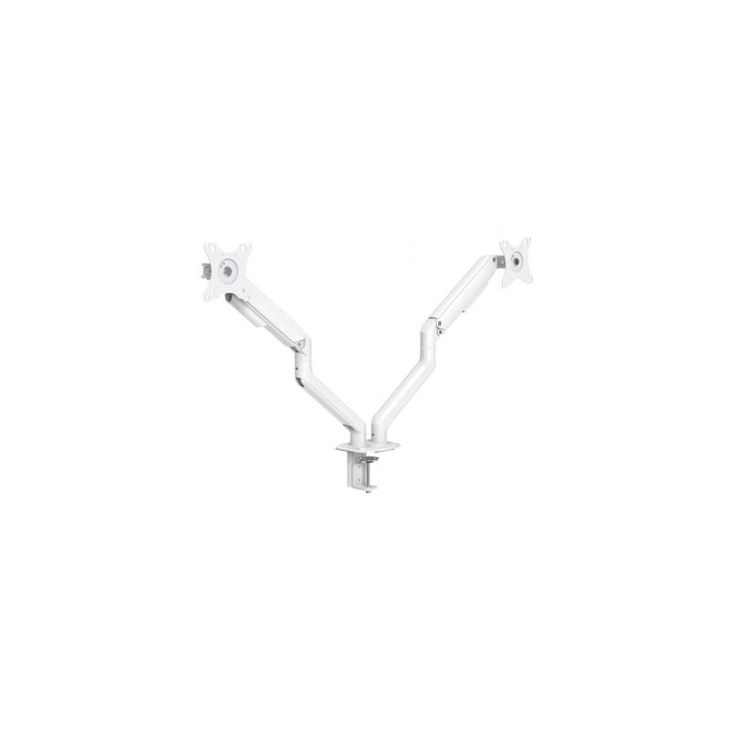 Soporte de Mesa para 2 Monitores TooQ DB4132TNR-W- Giratorio- Inclinable- hasta 9kg