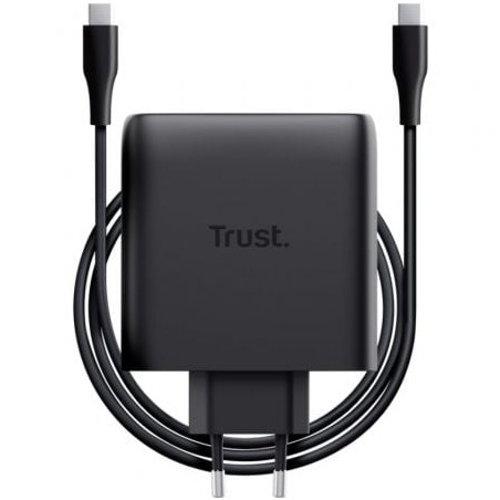Cargador de Pared GaN Trust Maxo 100W- 2xUSB Tipo-C-Incluye Cable USB Tipo-C- 100W