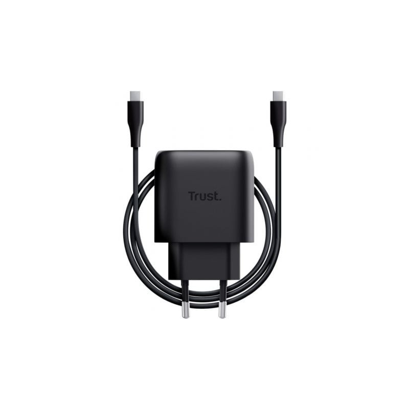Cargador de Pared GaN Trust Maxo 45W Compatible con Samsung- 1xUSB Tipo-C- Incluye Cable USB Tipo-C- 45W Cargador de Pared GaN Trust Maxo 45W Compatible con Samsung- 1xUSB Tipo-C- Incluye Cable USB Tipo-C- 45W