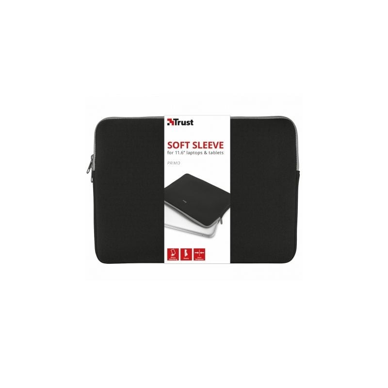 Funda Trust Primo Soft Sleeve para Portátiles- Tablets hasta 11-6"- Negra Funda Trust Primo Soft Sleeve para Portátiles- Tablets hasta 11-6"- Negra