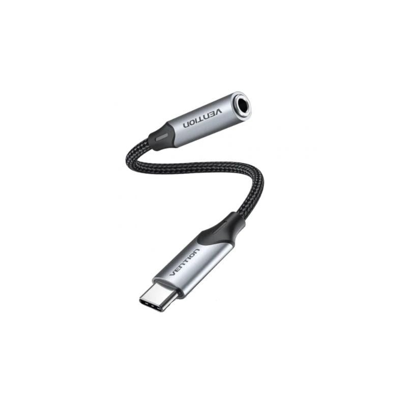 Conversor Vention BGMHF- Jack 3-5 Hembra - USB Tipo-C Macho- 1m- Gris Conversor Vention BGMHF- Jack 3-5 Hembra - USB Tipo-C Macho- 1m- Gris