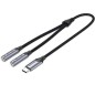 Cable Conversor USB Tipo-C Vention BGNHY- USB Tipo-C Macho - 2x Jack 3-5 Hembra- 30cm- Gris Cable Conversor USB Tipo-C Vention BGNHY- USB Tipo-C Macho - 2x Jack 3-5 Hembra- 30cm- Gris
