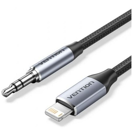 Adaptador Audio Vention BMCHF- Jack 3-5 Macho - Lightning Macho- 1m- Gris