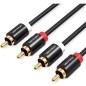 Cable Estéreo Vention VAB-R06-B200- 2x RCA Macho - 2x RCA Macho- 2m- Negro Cable Estéreo Vention VAB-R06-B200- 2x RCA Macho - 2x RCA Macho- 2m- Negro