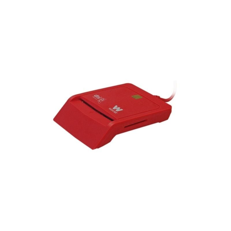 Lector de DNI y Tarjetas Woxter Combo PE26-148- USB 2-0- Rojo