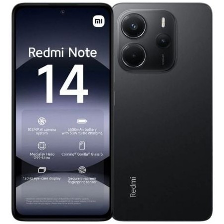 MOVIL SMARTPHONE XIAOMI REDMI NOTE 14 6-128GB BLACK