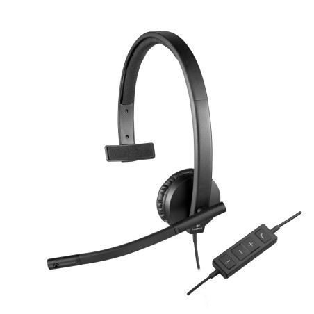 Auricular Logitech H570E- con Micrófono- USB- Negro