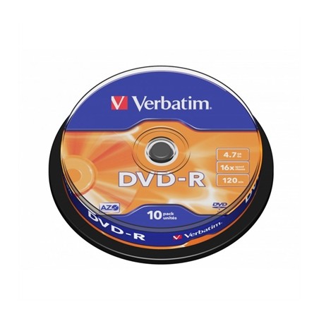 Verbatim dvd - r 4-7gb 16x tarrina 10uds