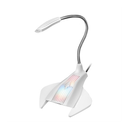 Microfono mars gaming rgb blanco