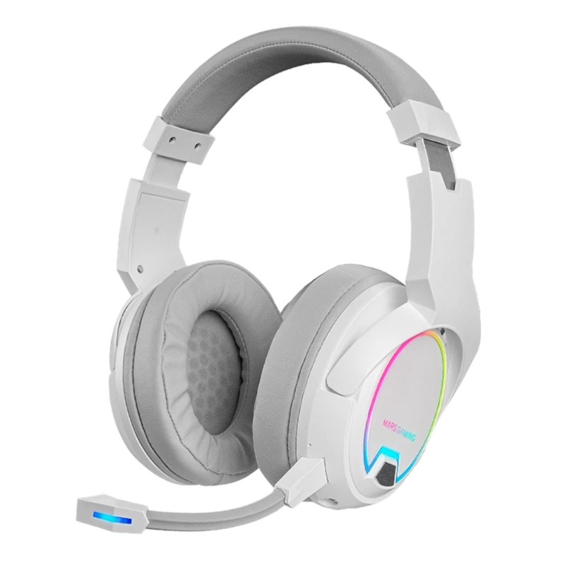 Auriculares Gaming Inalámbricos con Micrófono Mars Gaming MHW100- Jack 3-5- Blancos