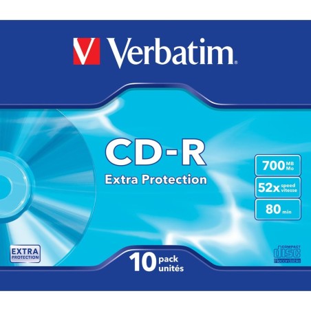 Verbatim cd - r 700mb 52x tarrina 10