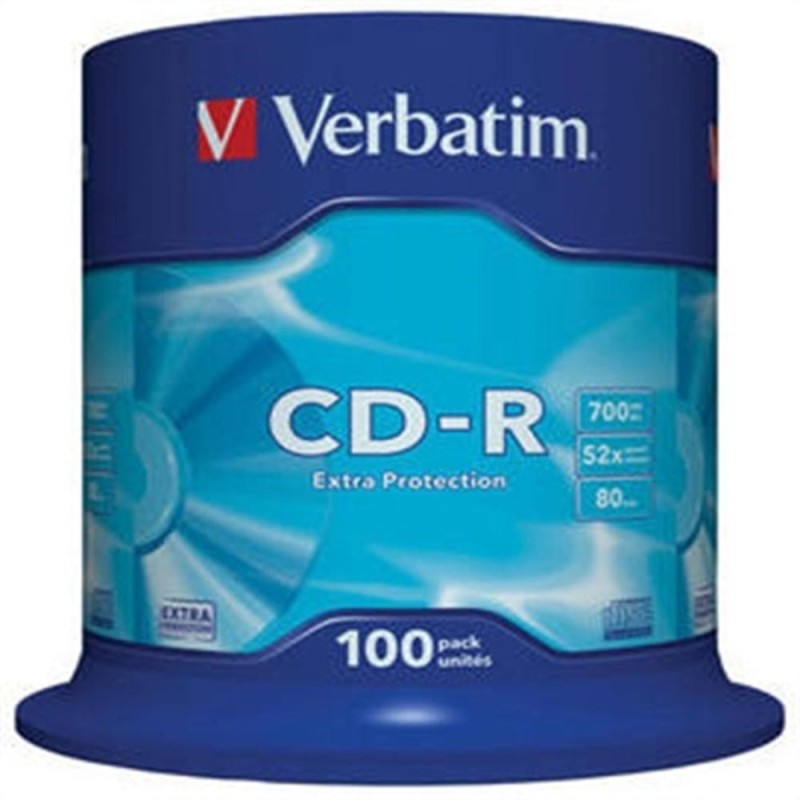 Verbatim cd - r 700mb 48x tarrina 100