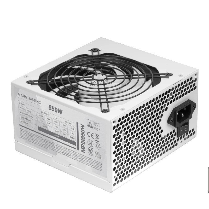 Fuente de Alimentación Mars Gaming MPIII850W- 850W- Ventilador 12cm