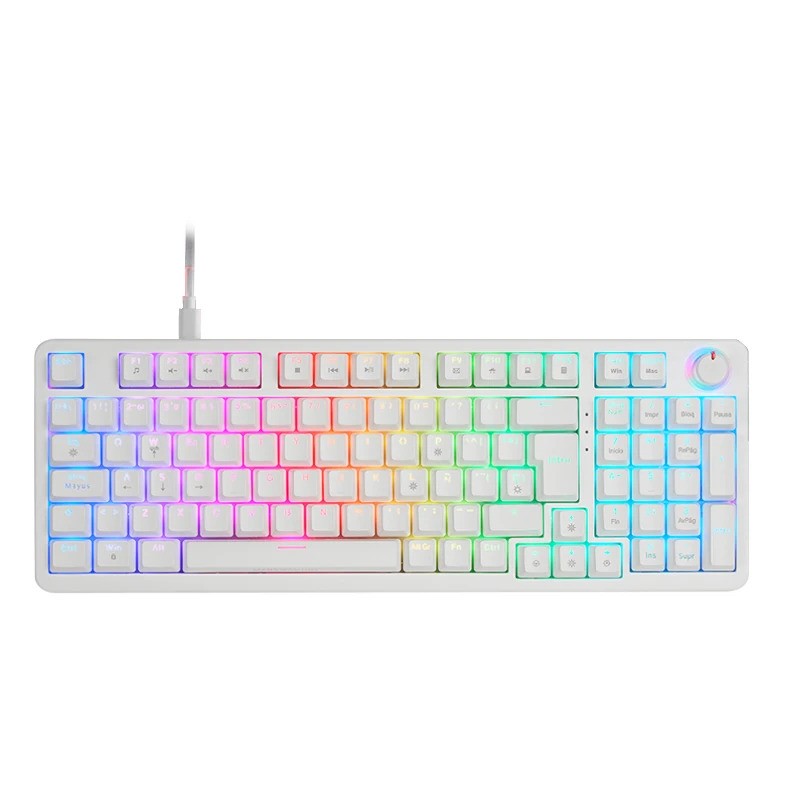 Teclado Gaming Mecánico Mars Gaming MKPROBES- Switch Azul- Blanco