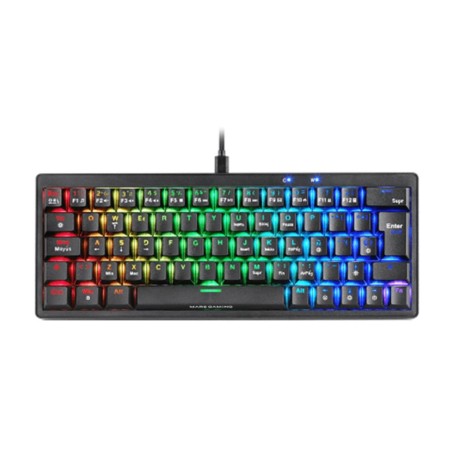 Teclado Gaming Mecánico Mars Gaming MKMINIPRO- Switch Amarillo- Negro