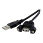 Cable usb 2-0 startech 0-30m macho - hembra