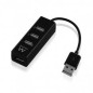 HUB EWENT USB 2-0 HIGH SPEED USB-A 4 PUERTOS NEGRO