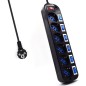 Regleta ewent 6 tomas shucko interruptor