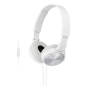 Auriculares Sony MDRZX310APW- con Micrófono- Jack 3-5- Blancos