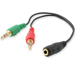 Cable adaptador audio ewent jack 3-5mm