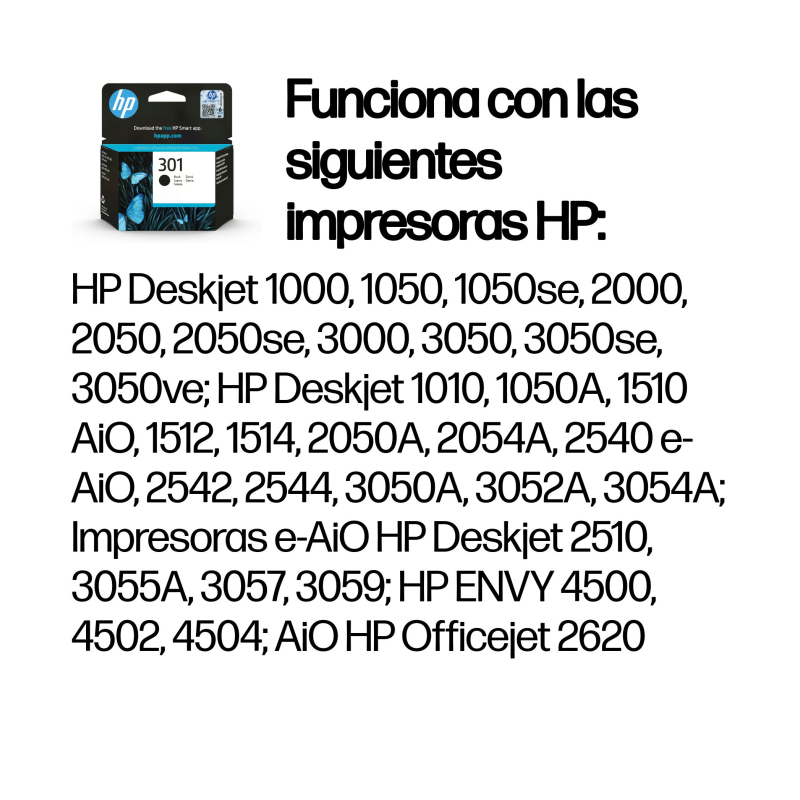 TINTA HP 301 NEGRO