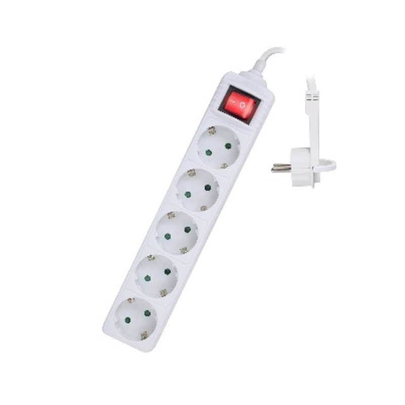 REGLETA EWENT 5 TOMAS SHUKO 16A ENCHUFE PLANO BLANCO