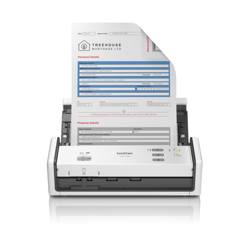 ESCANER BROTHER ADS1300 A4 DUPLEX