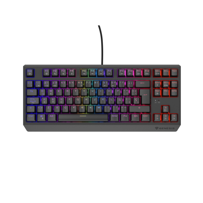 TECLADO GAMING GENESIS THOR230 TKL ES USB RETROILUMINADO MECANICO NEGRO