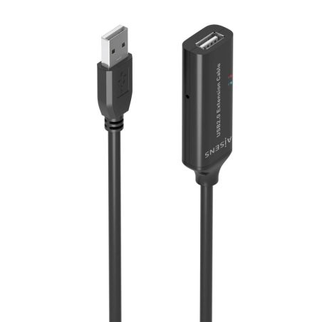 CABLE AISENS USB 2-0 PROLONGADOR AMPLIFICADOR A-M-A-H NEGRO 10M