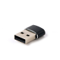 ADAPTADOR GEMBIRD USB AM A TIPO C HEMBRA, NEGRO