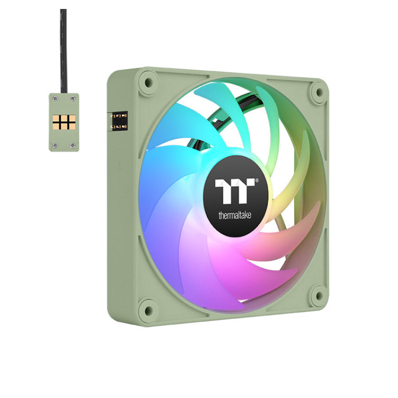 VENTILADOR MAGNETICO DE CAJA THERMALTAKE CT120 EX ARGB 3XVENT VERDE MATCHA