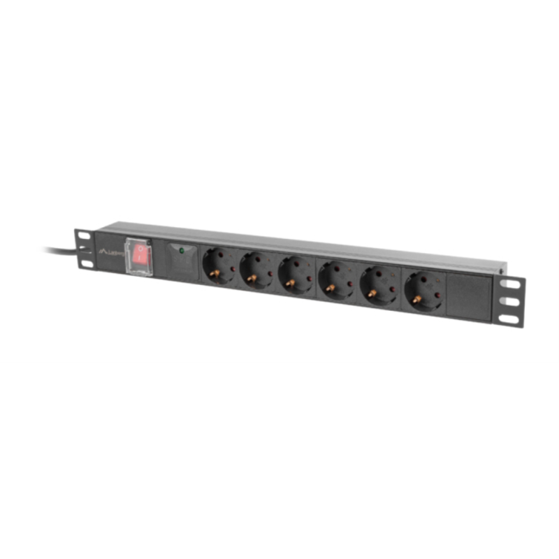 REGLETA LANBERG 1U 16A RACK 19 6X SOCKET SCHUKO NEGRO 2M REGLETA LANBERG 1U 16A RACK 19 6X SOCKET SCHUKO NEGRO 2M