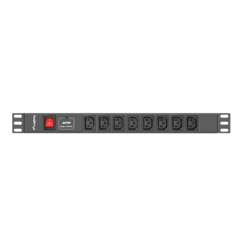 REGLETA LANBERG 1U 16A RACK 19 8X SOCKET IEC C13 NEGRO 2M