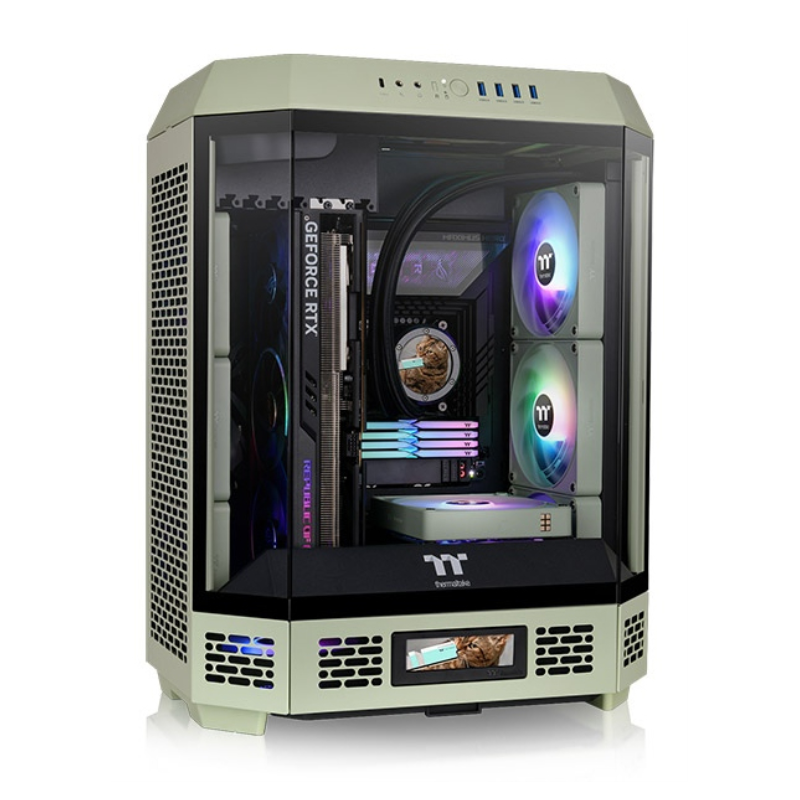 CAJA THERMALTAKE THE TOWER T600 ATX 2XUSB 3-0 SIN FUENTE VERDE MATCHA