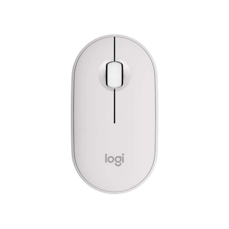 RATON LOGITECH PEBBLE MOUSE M350S BLANCO BLUETOOTH PILAS