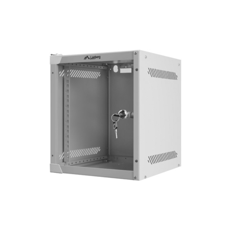 ARMARIO LANBERG MURAL 6U 280X310 RACK 10" FLAT PACK GRIS PUERTA CRISTAL