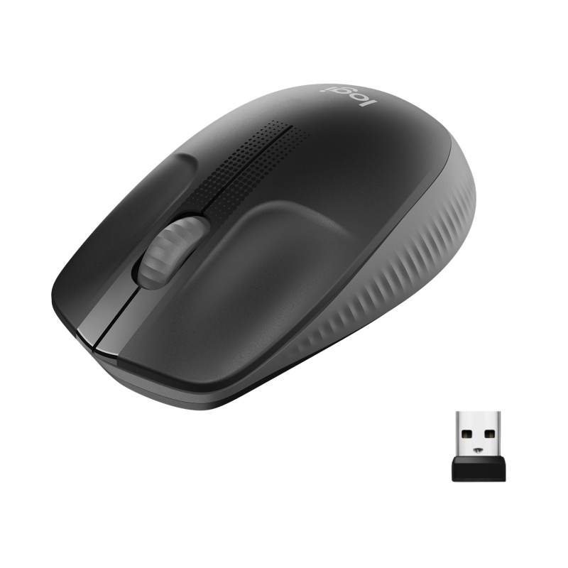 Ratón Inalámbrico Logitech M190- Hasta 1000 DPI- Gris Marengo