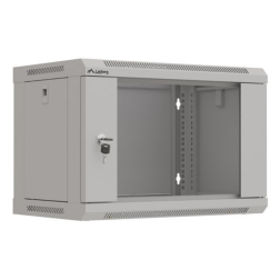 ARMARIO LANBERG MURAL RACK 19" 6U 540X350 FLAT PACK GRIS PUERTA CRISTAL