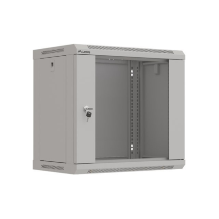 ARMARIO LANBERG MURAL RACK 19" 9U 540X350 FLAT PACK GRIS PUERTA CRISTAL
