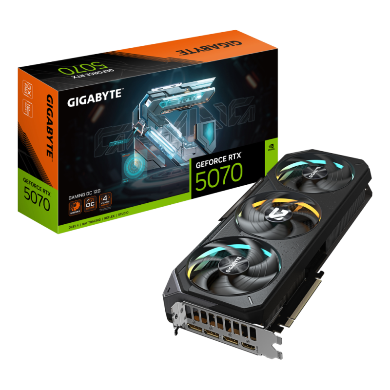 Tarjeta Gráfica Gigabyte GeForce RTX 5070 Gaming OC- 12GB GDDR7 Tarjeta Gráfica Gigabyte GeForce RTX 5070 Gaming OC- 12GB GDDR7