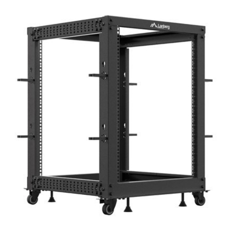 ARMARIO LANBERG ABIERTO RACK 19" 15U 600X600 AJUSTABLE HASTA 1100 NEGRO
