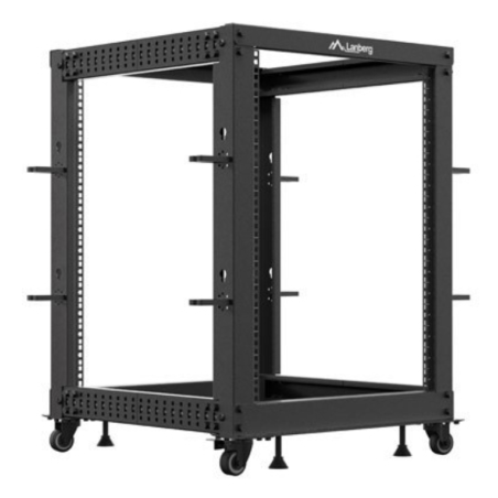 ARMARIO LANBERG ABIERTO RACK 19" 15U 600X600 AJUSTABLE HASTA 1100 NEGRO